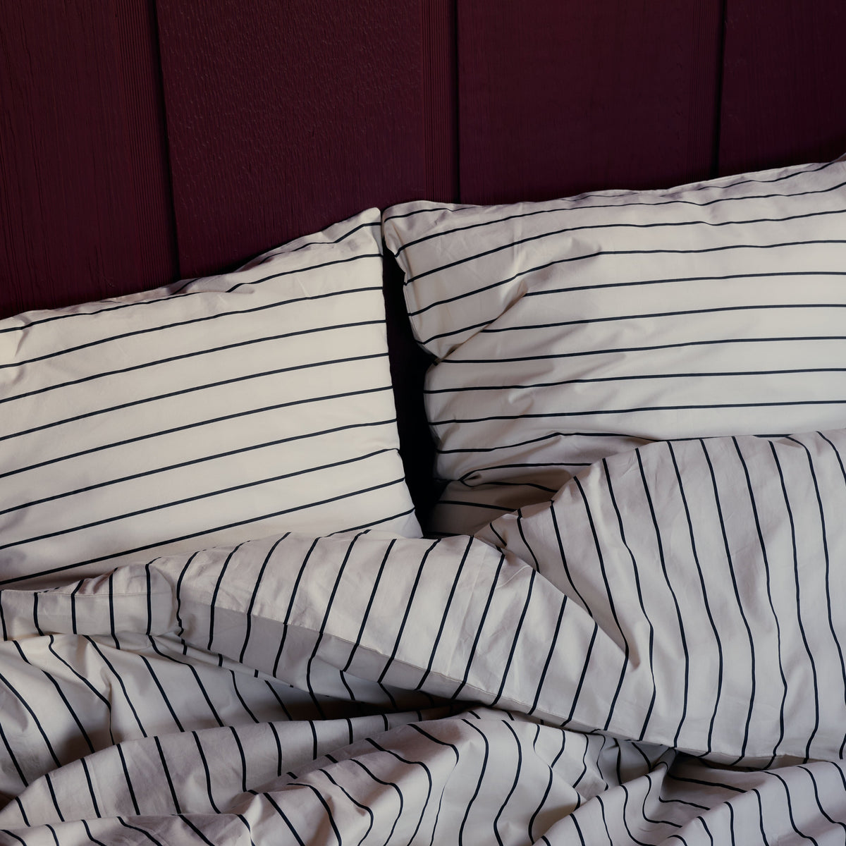 Bongusta Percale pudebetræk Creme & Ink