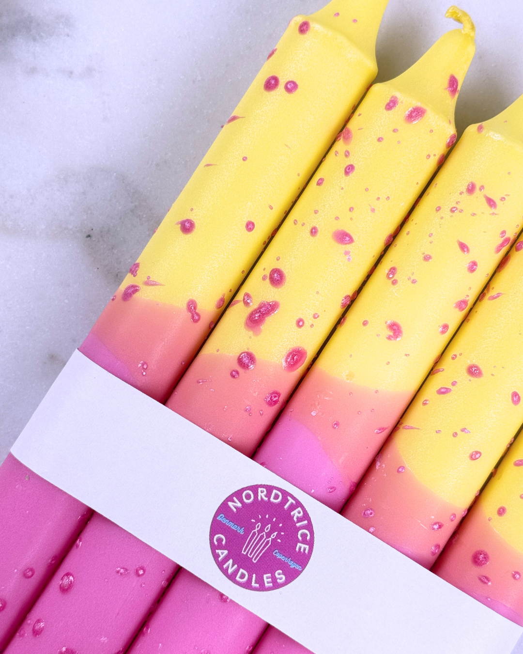 Candles Yellow & Pink Confetti 5-p