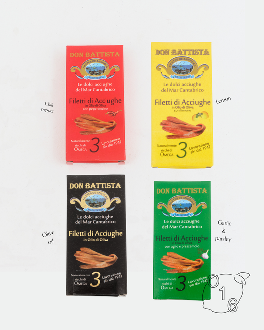 Ansjoser på dåse med citron