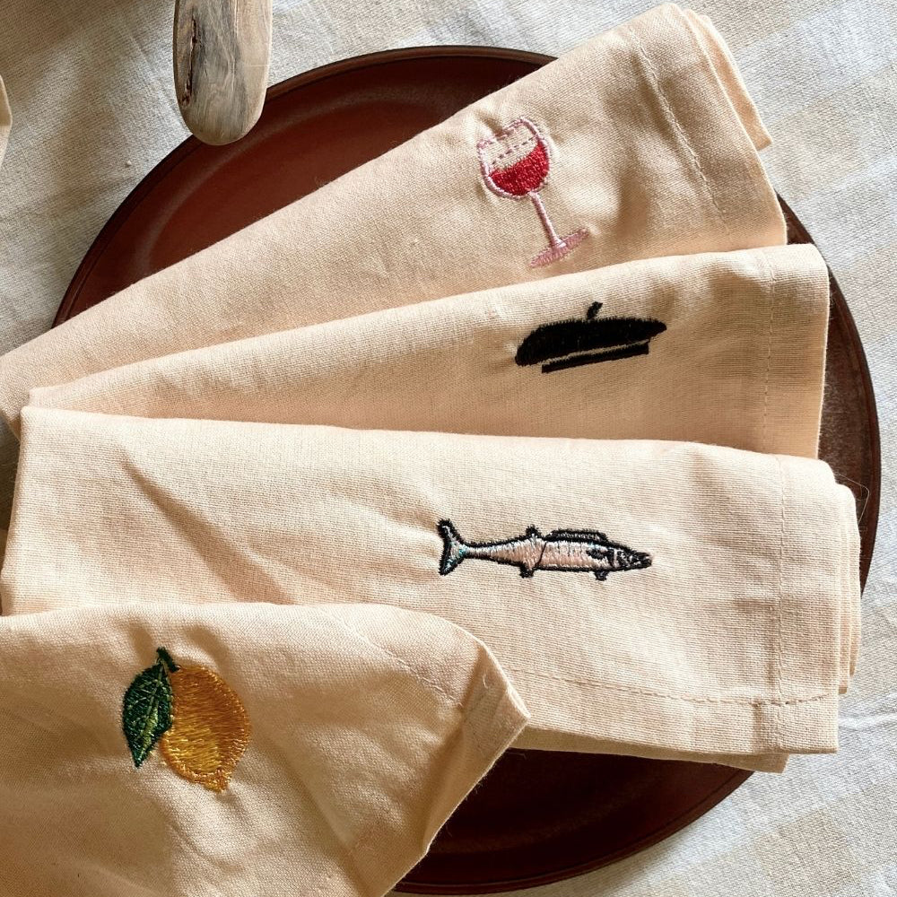 Midnatt Napkin Set Déjeuner