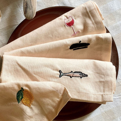 Midnatt Napkin Set Déjeuner