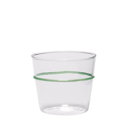 Drinking Glass Green Line