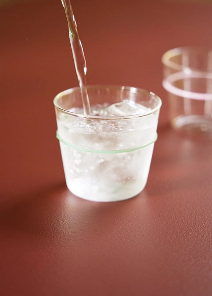 Drinking Glass Green Line