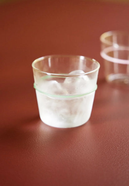 Drinking Glass Green Line