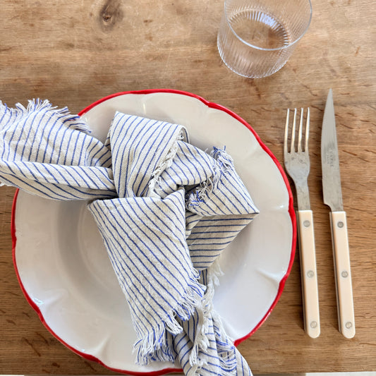 Pasta Plate Red Line