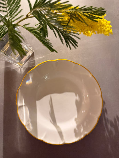 Pasta Plate Yellow Line