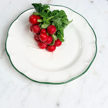 Dinner Plate Dark Green Line