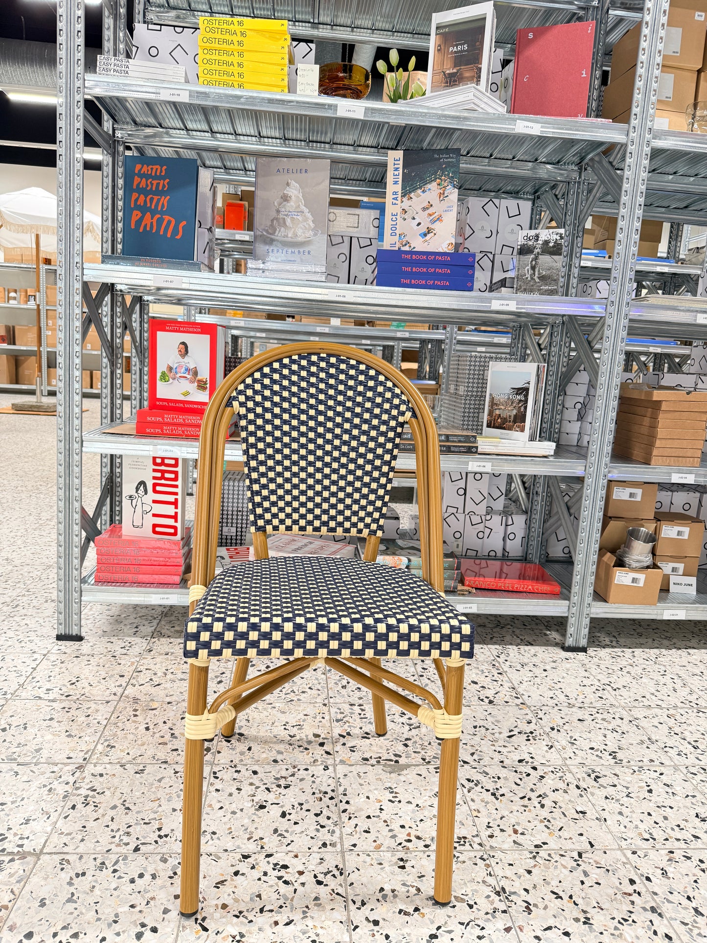 French Bistro Chair Blue 2-p