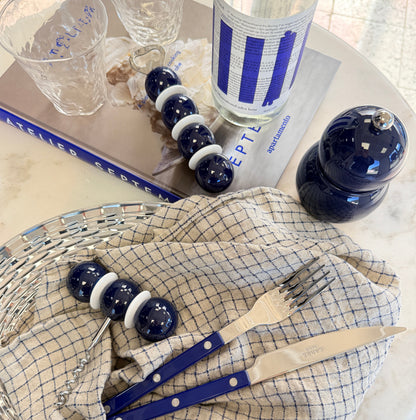 Bobbin Bottle Opener Navy & White
