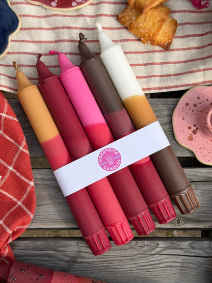 Candele Nude Pink Ribbon Mix 5 p