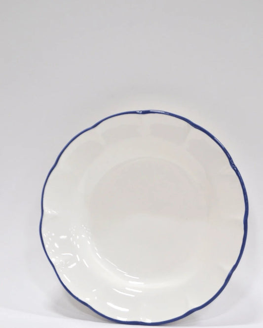 Pasta Plate Blue Line