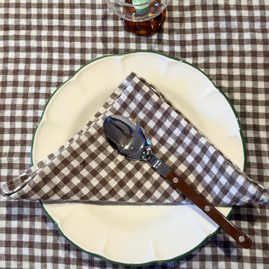 Pasta Plate Dark Green Line
