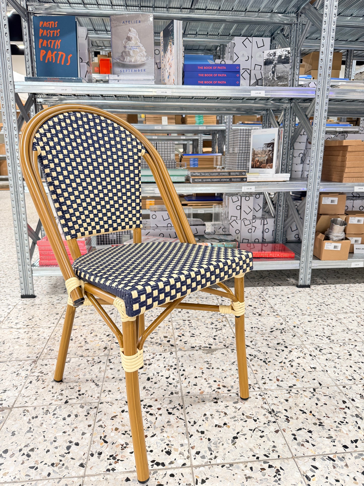 French Bistro Chair Blue 2-p