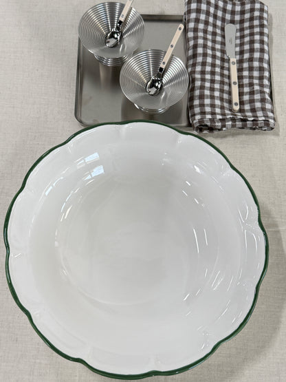 Salad Bowl Dark Green Line