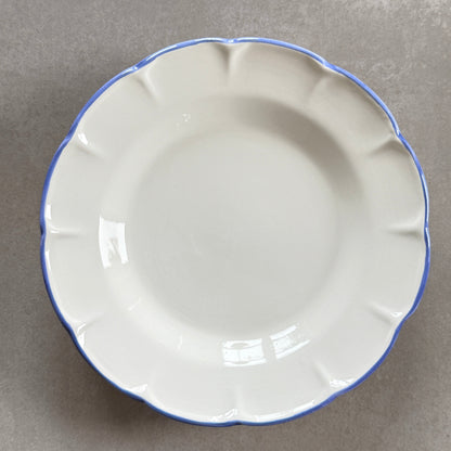 Pasta Plate Light Blue Line