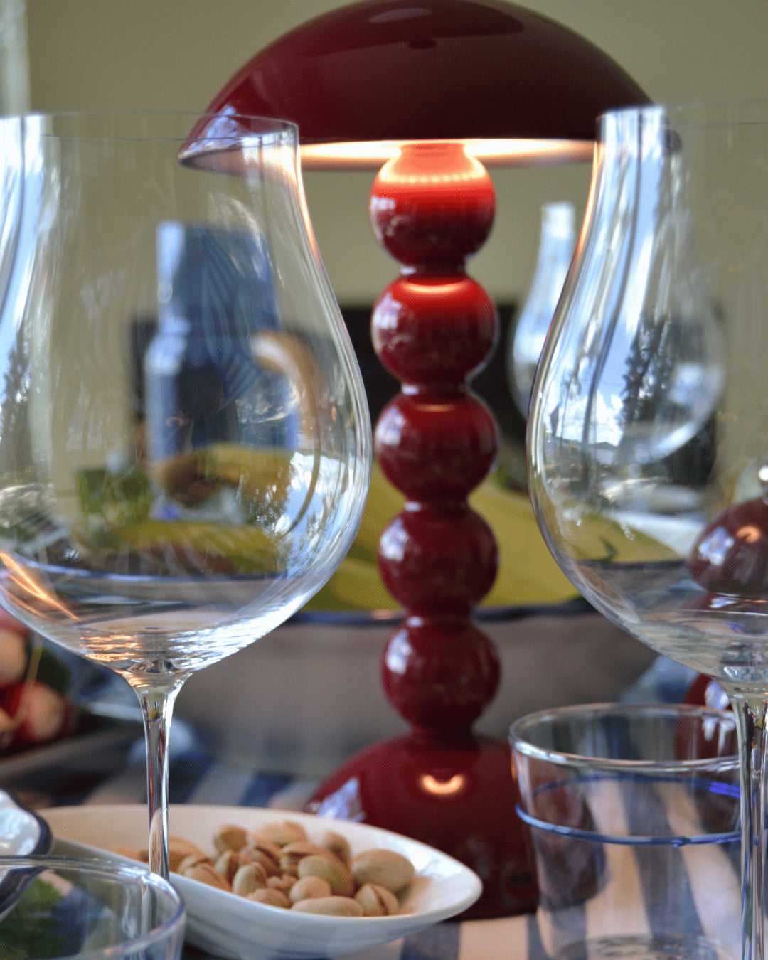 Bobbin LED Lamp Burgundy