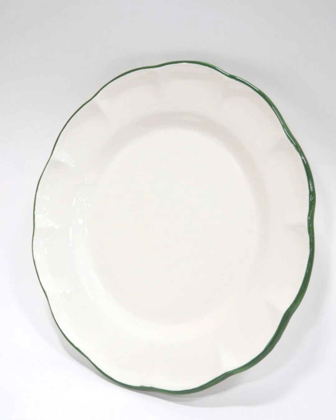 Dinner Plate Dark Green Line