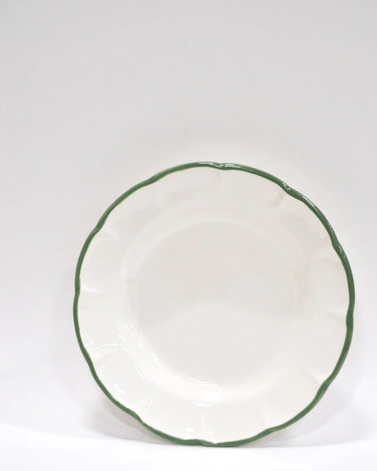 Pasta Plate Dark Green Line