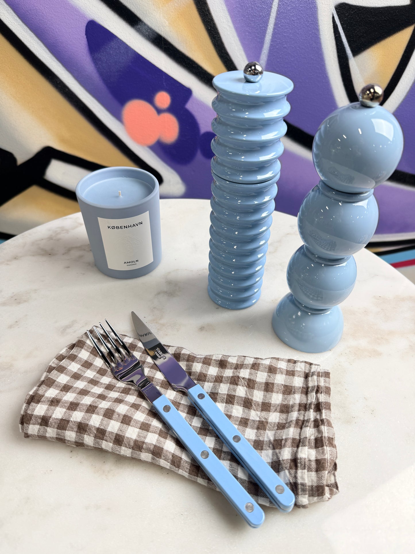 Twister Salt & Pepper Mill Light Blue