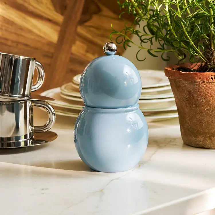 Small Bobbin Salt & Pepper Mill Light Blue