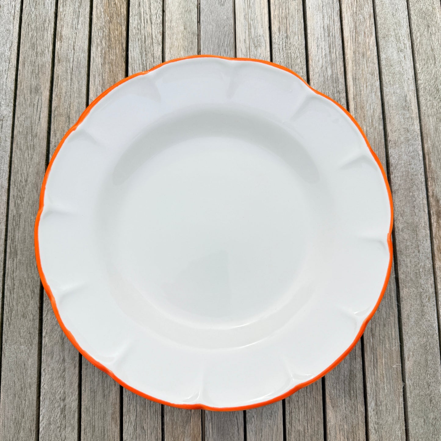Pasta Plate Orange Line