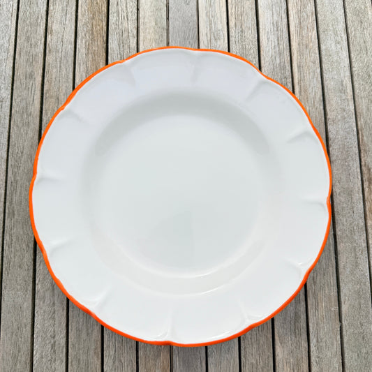 Pasta Plate Orange Line