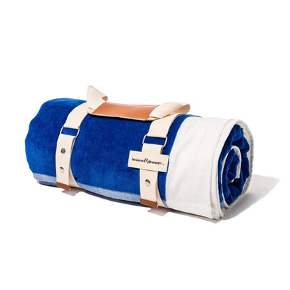 Beach Blanket Mediterranean Blue Stripe