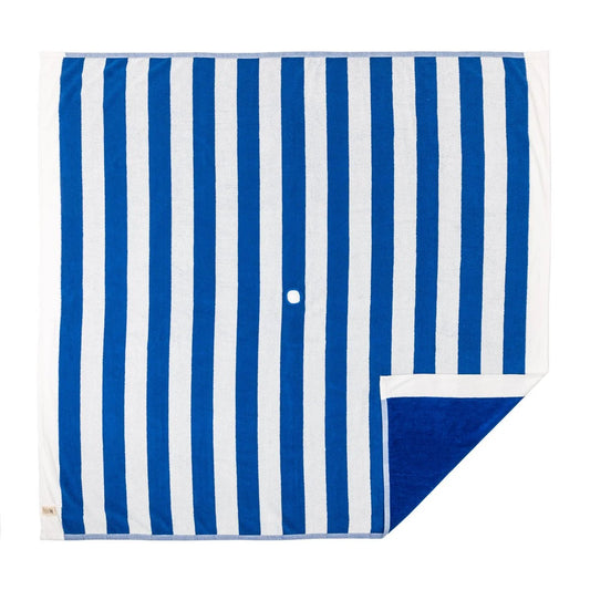 Beach Blanket Mediterranean Blue Stripe
