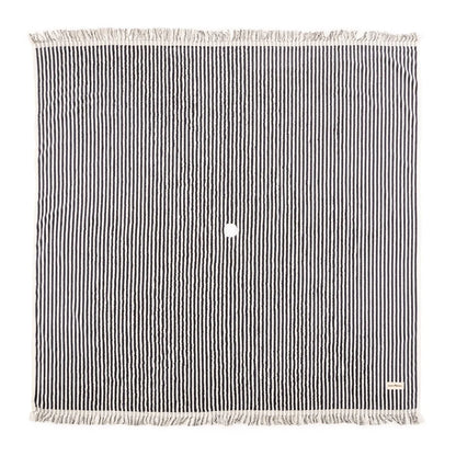 Beach Blanket Navy Blue Stripe