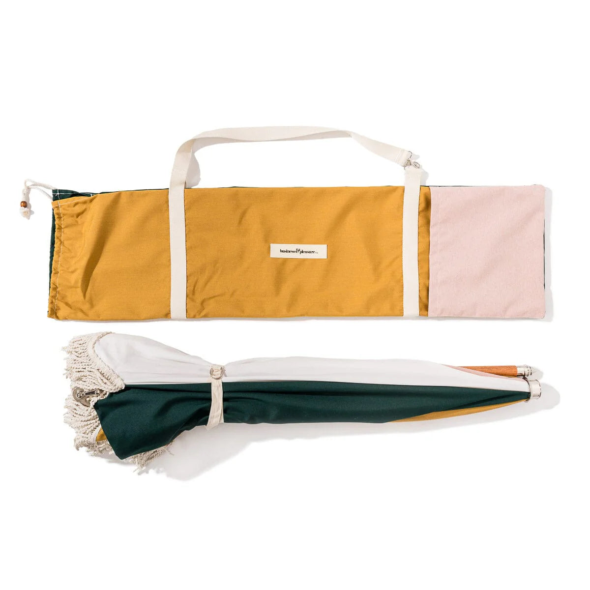 Premium strandparasoll 70-talls panel Cinque