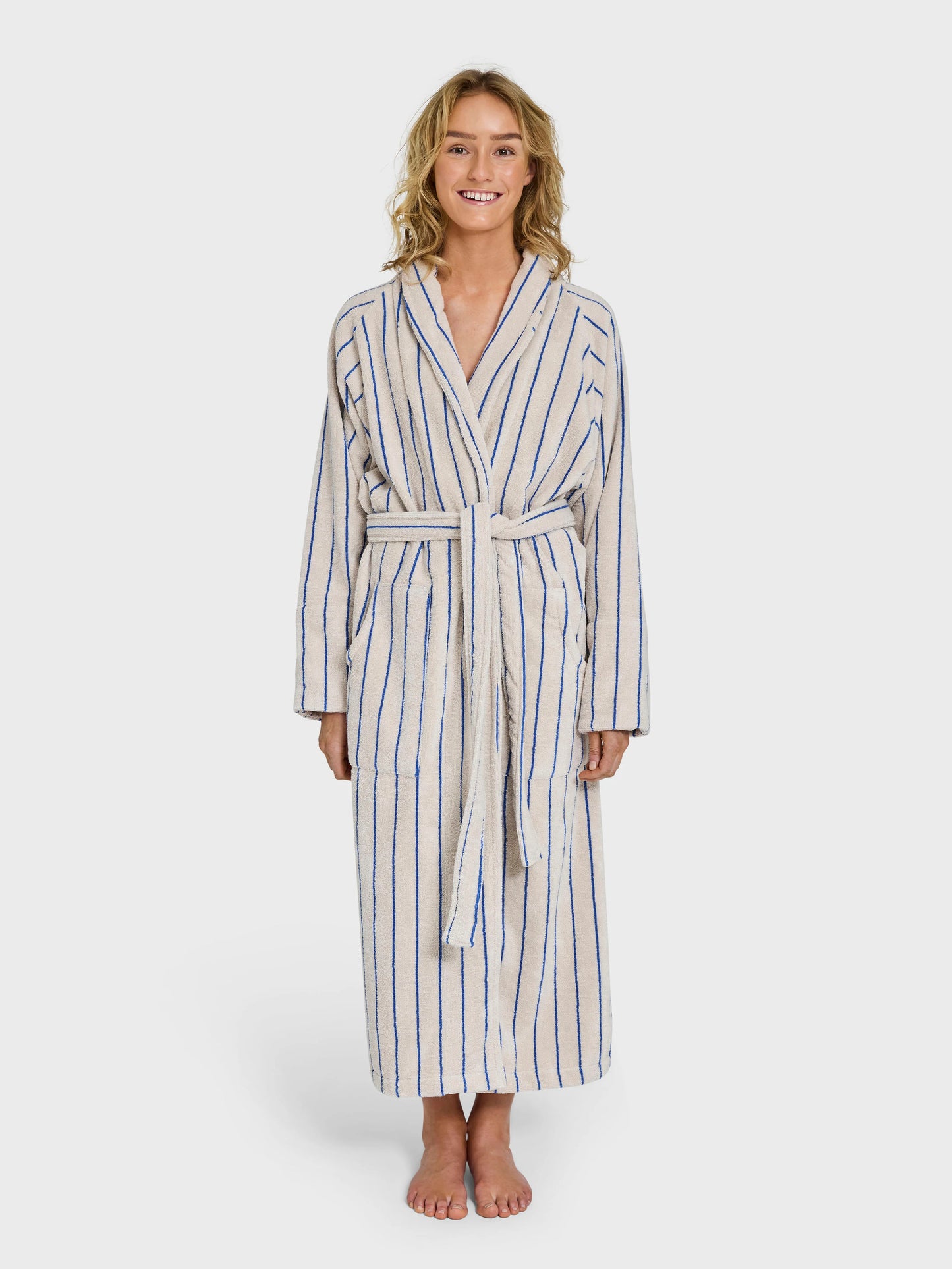 Bongusta Bathrobe Moonbeam & Ultramarine
