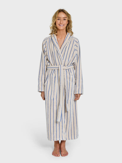 Bongusta Bathrobe Moonbeam & Ultramarine