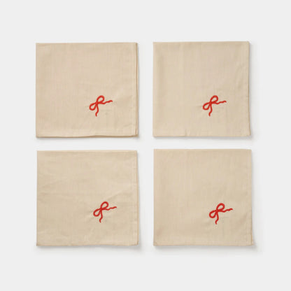 Midnatt Napkin Set Bow