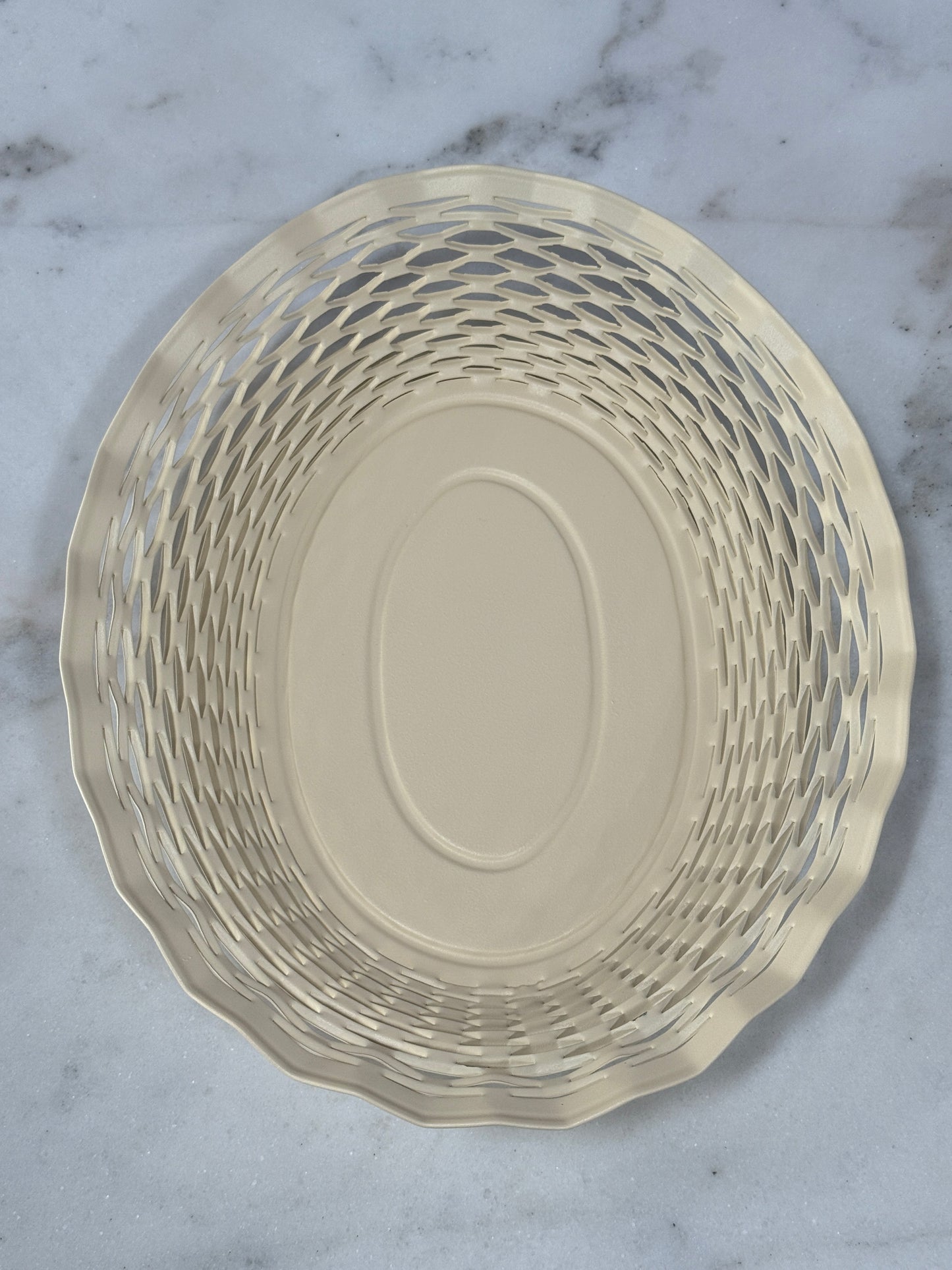 Bread Basket Large Creme White