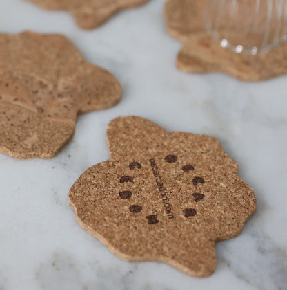 Oscar Cedon Organic Cork Coasters 4-p