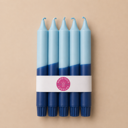 Candles Clear Blue Water 5-p