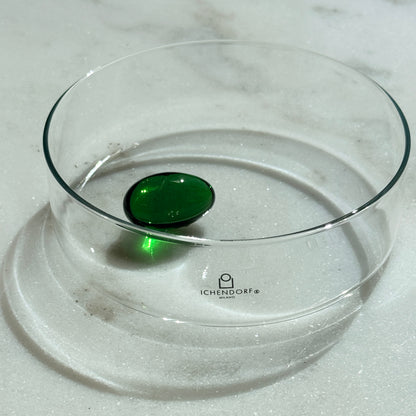 Clear Little Bowl with Green Olive