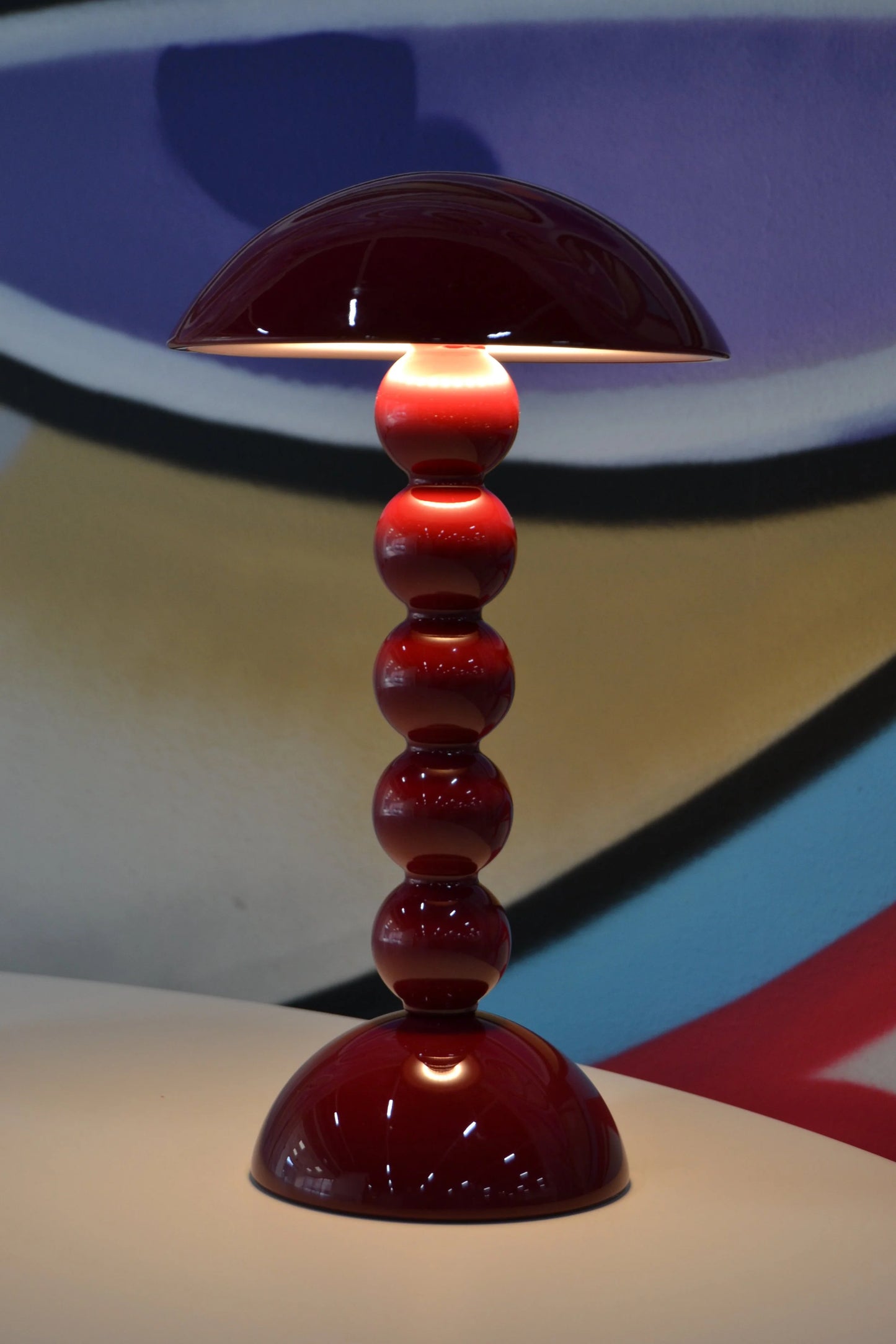 Bobbin LED Lamp Burgundy