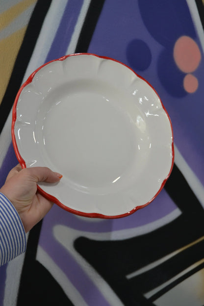 Pasta Plate Red Line