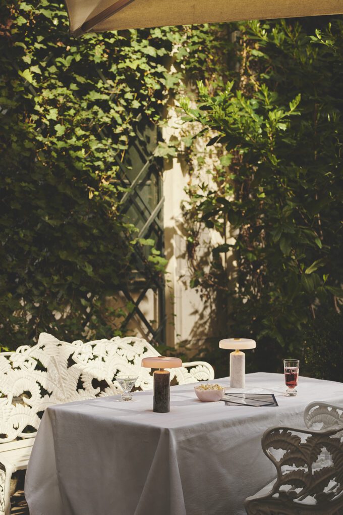 Tragbare Reiselampe Silberrosa