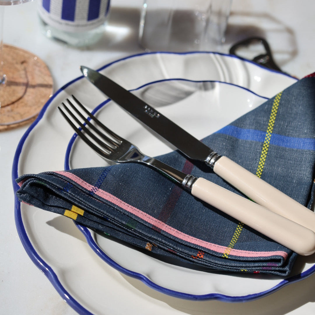 Dinner Plate Blue Line
