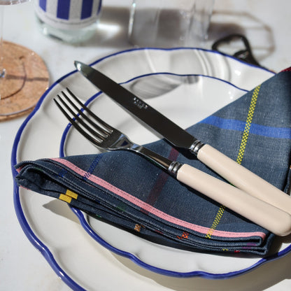 Dinner Plate Blue Line