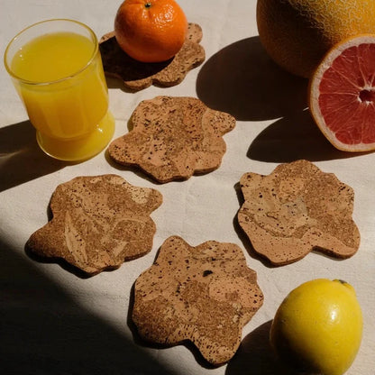 Oscar Cedon Organic Cork Coasters 4-p