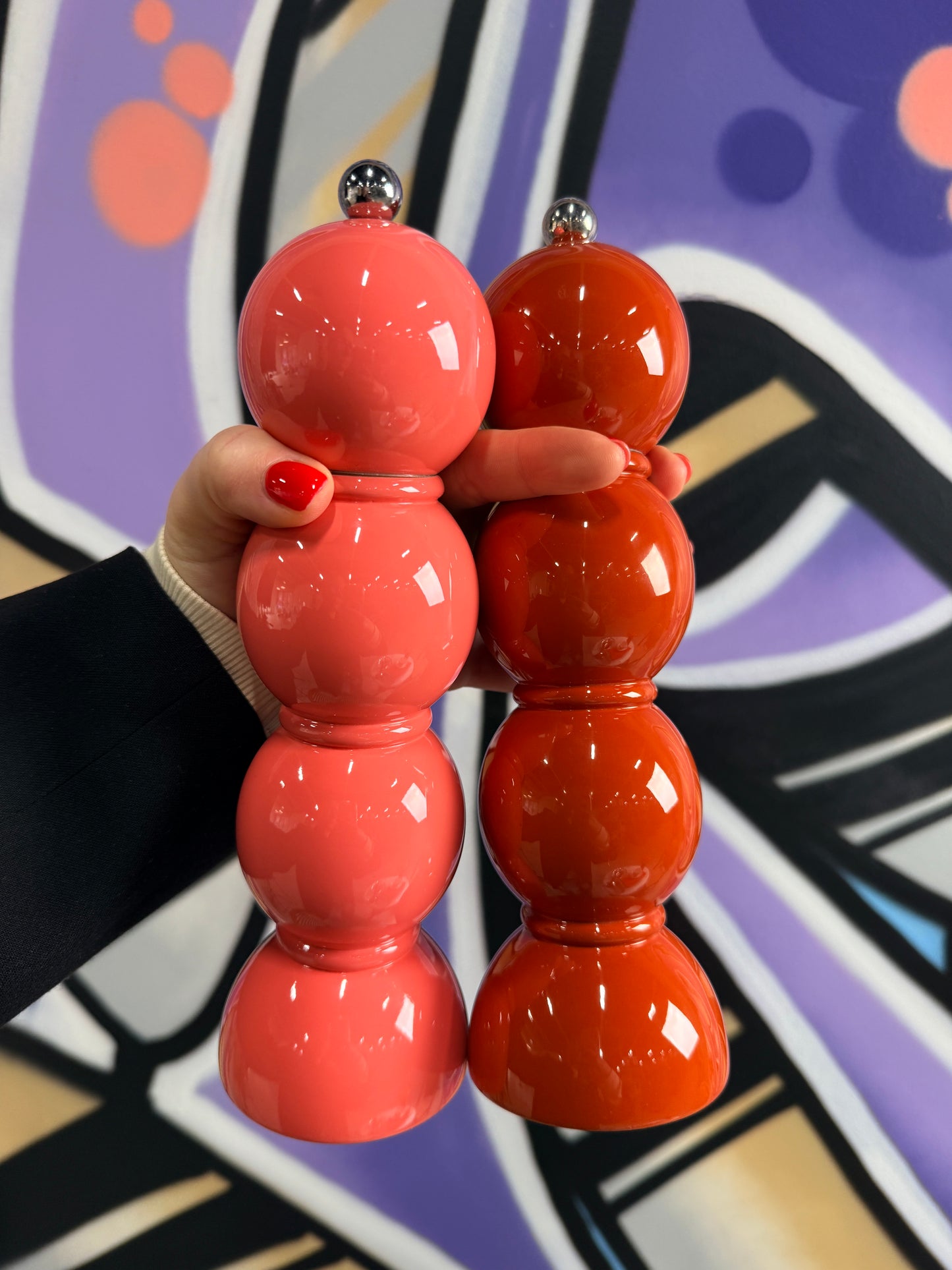 Bobbin Salt & Pepper Mill Coral Pink