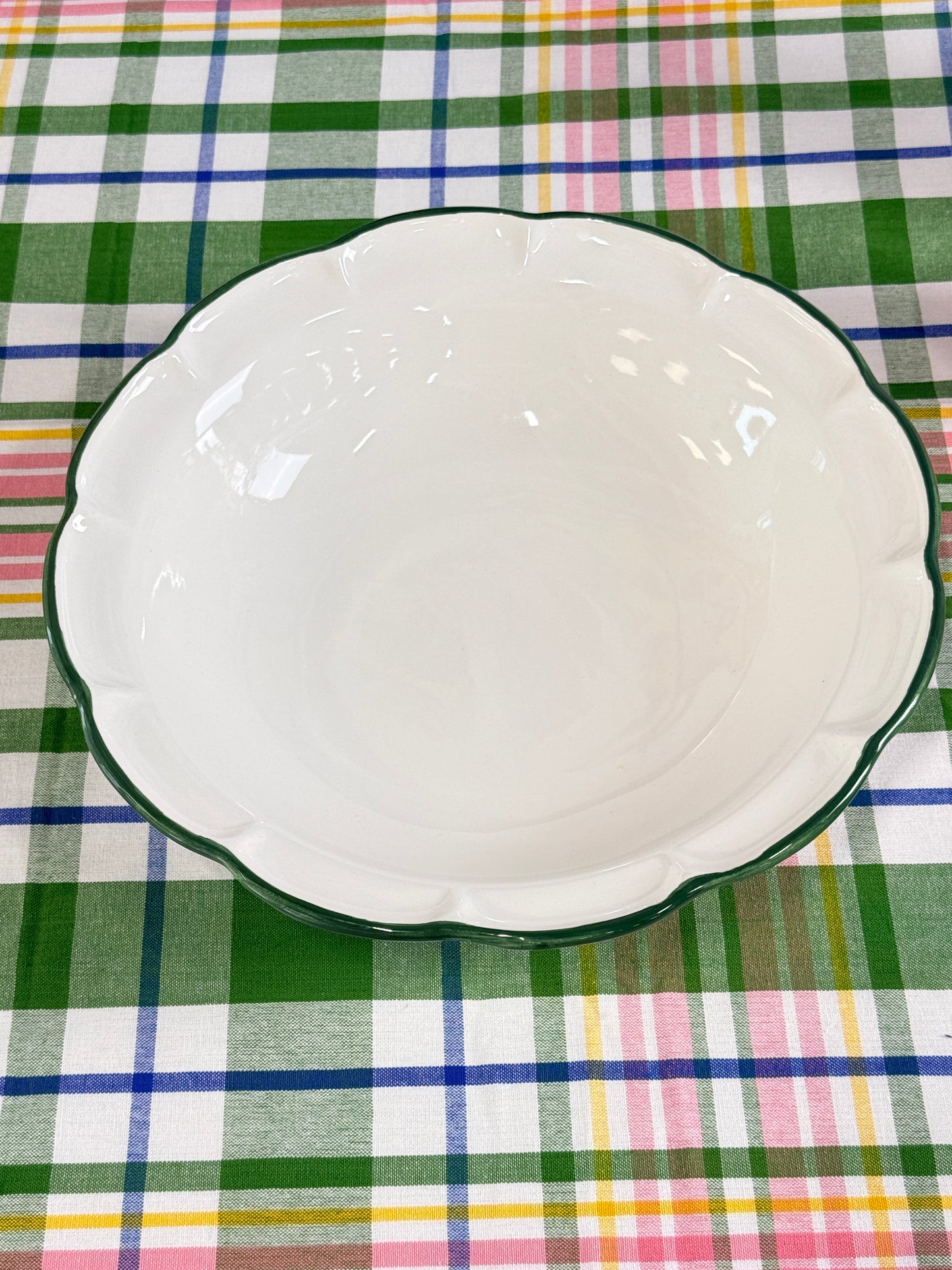 Salad Bowl Dark Green Line