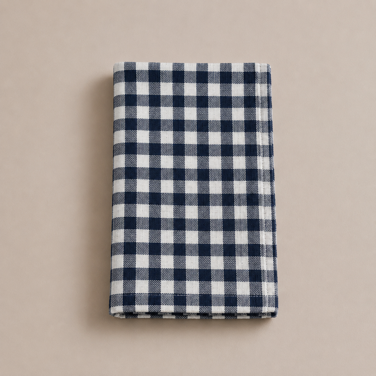 French Linen Napkin Anthracite Gingham