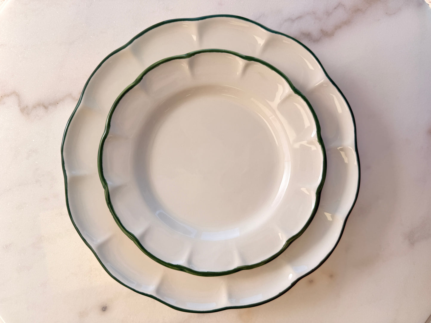 Little Plate Dark Green Line