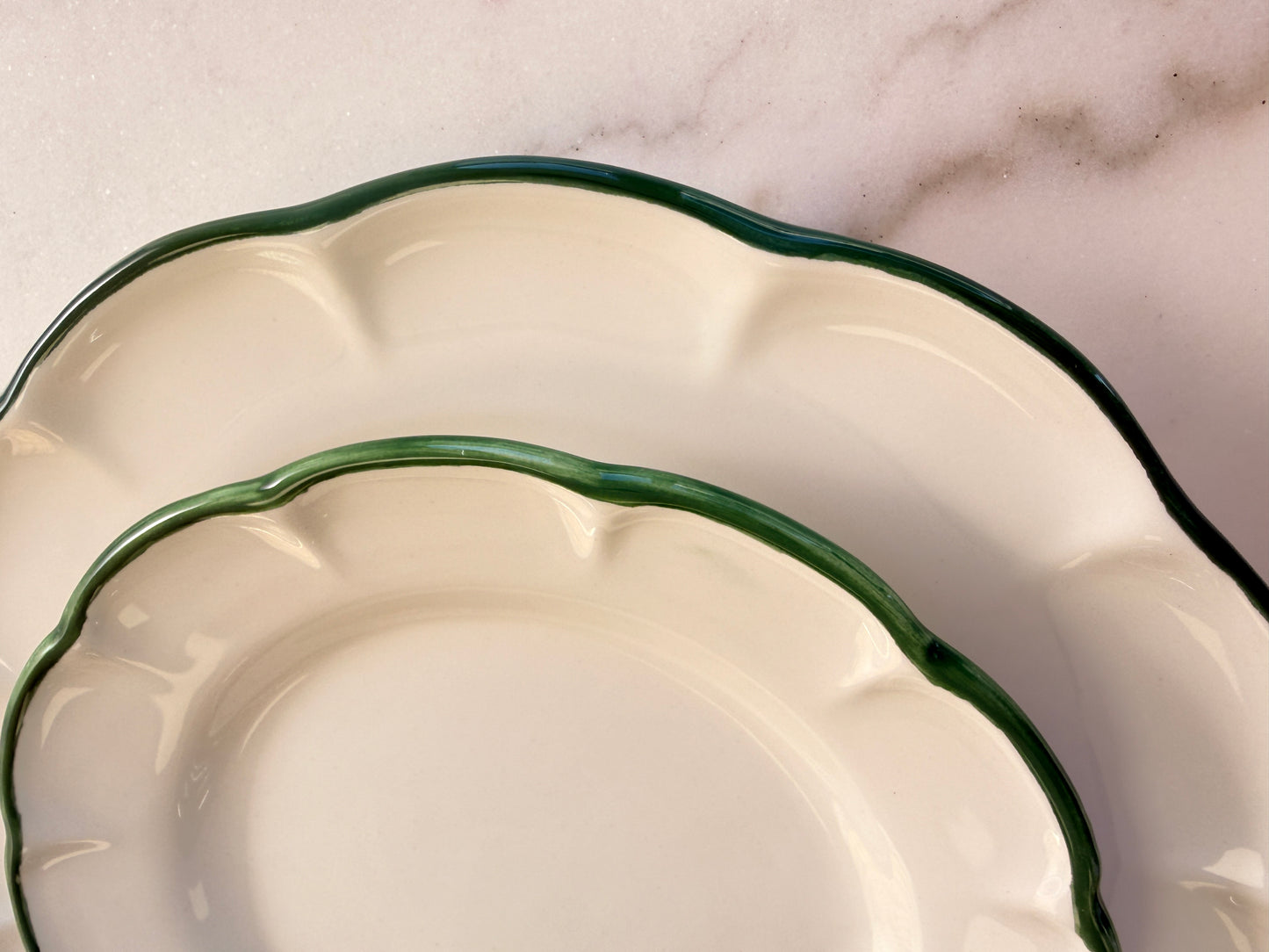 Little Plate Dark Green Line