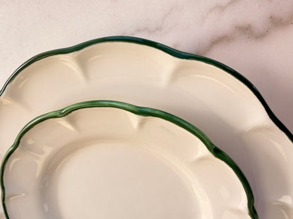 Little Plate Dark Green Line