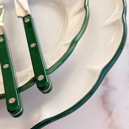 Little Plate Dark Green Line